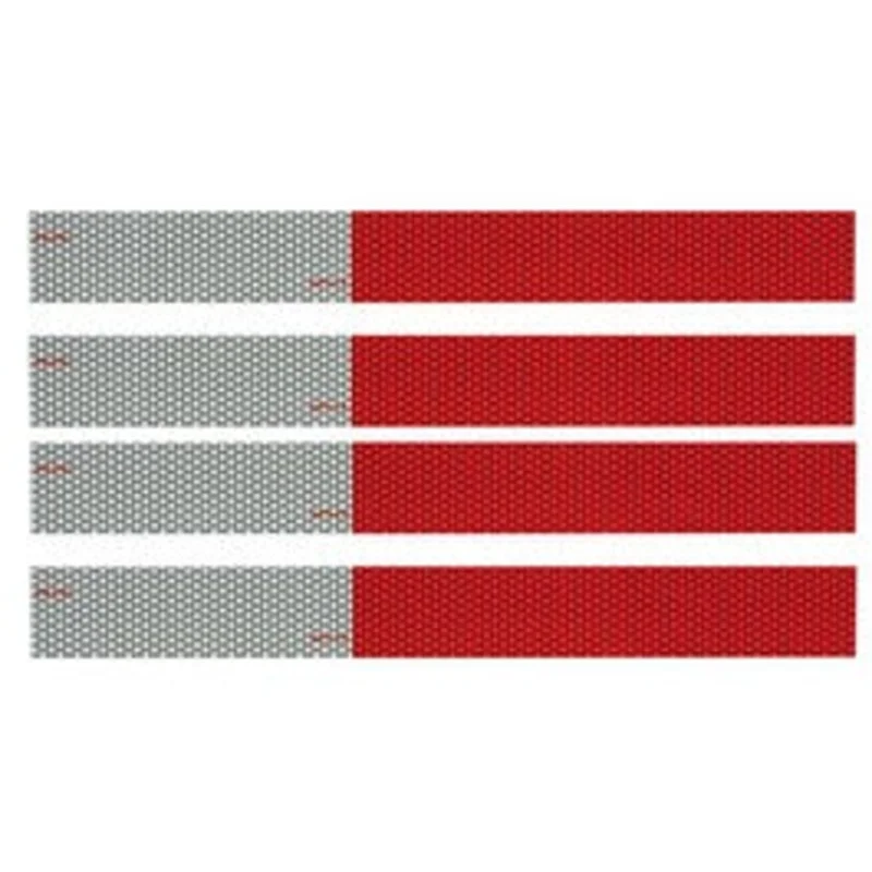 Conspicuity Tape Kit, Red/Silver, 12-In. Strips, 4-Pk.