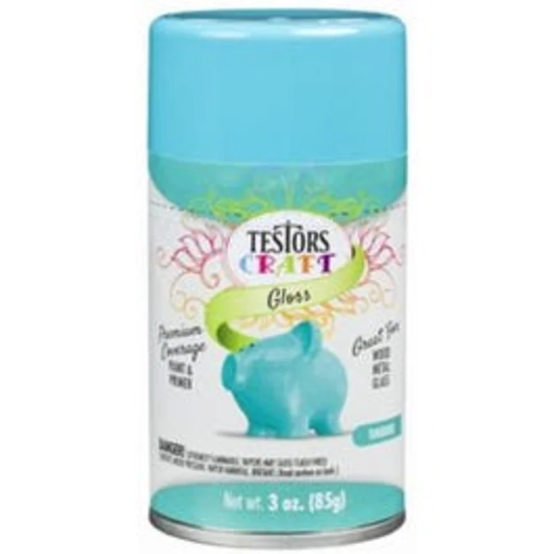Craft Paint, Turquoise Gloss, 3-oz. Aerosol