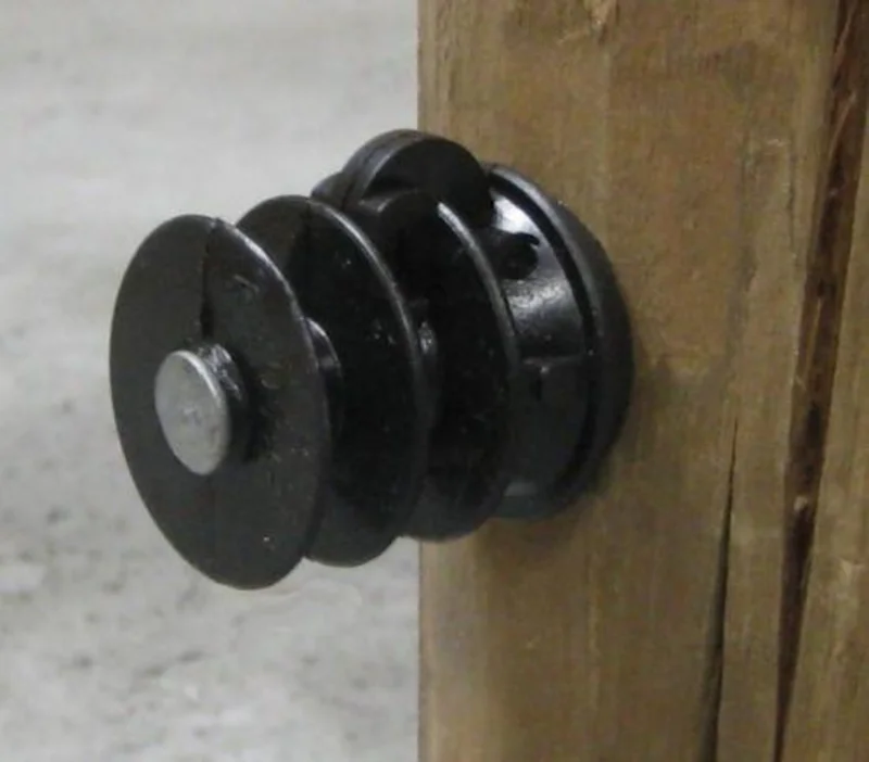 Dare Products Elfin Wood Post Insulator Black