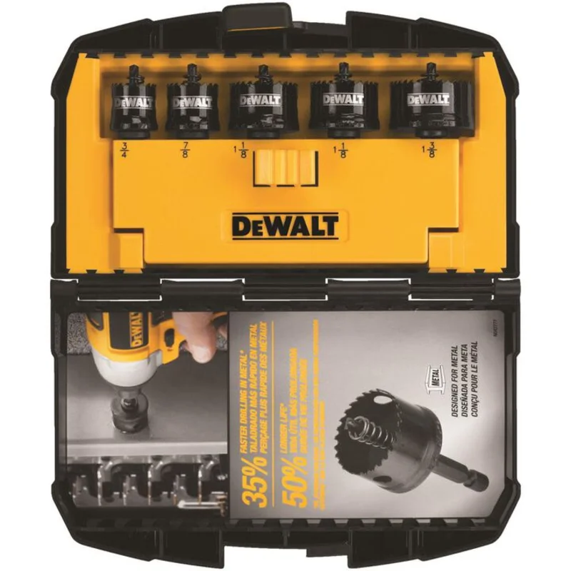 DeWalt D1800IR5 5 PC IMPACT RATED HOLE SAW SET