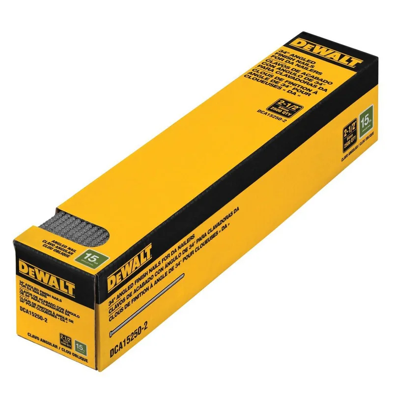 DeWalt DCA15250-2 15GA 2-1/2 IN ANGLED FIN NAIL 2.5K
