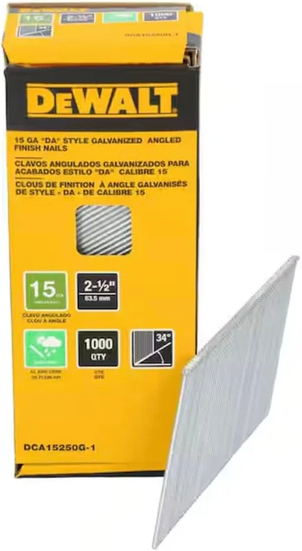 DeWalt DCA15250G-1 15GA DA FINISH, 2-1/2IN LONG, 1K P