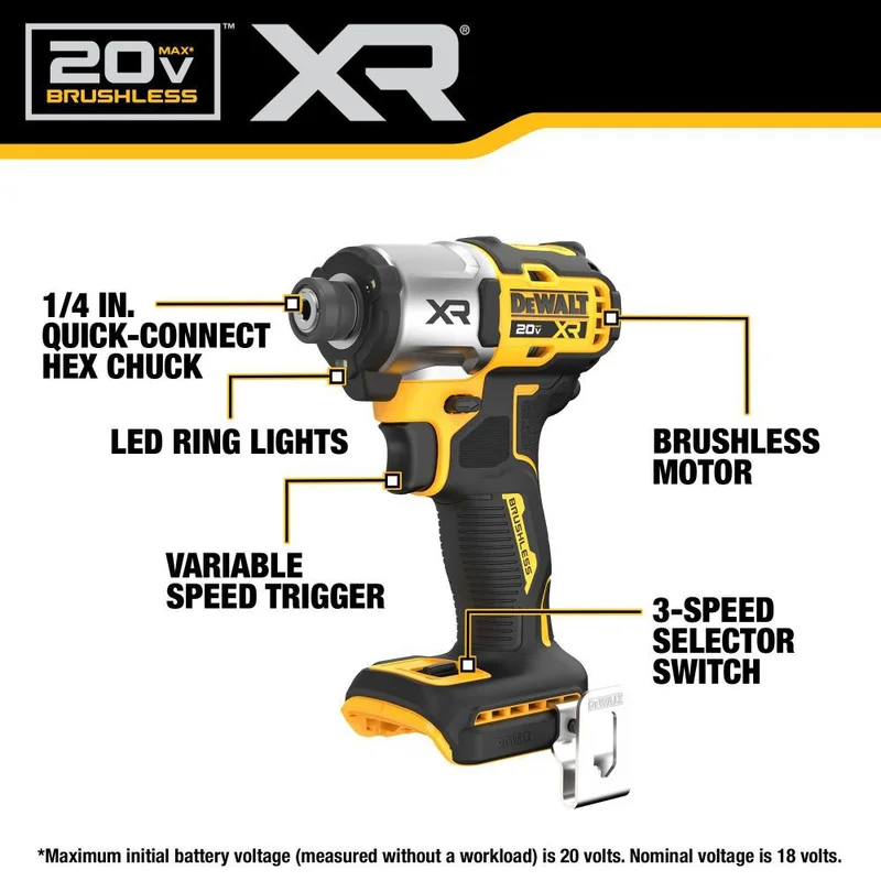 DeWalt DCF845B 20V MAX XR IMPACT DRIVER BARE