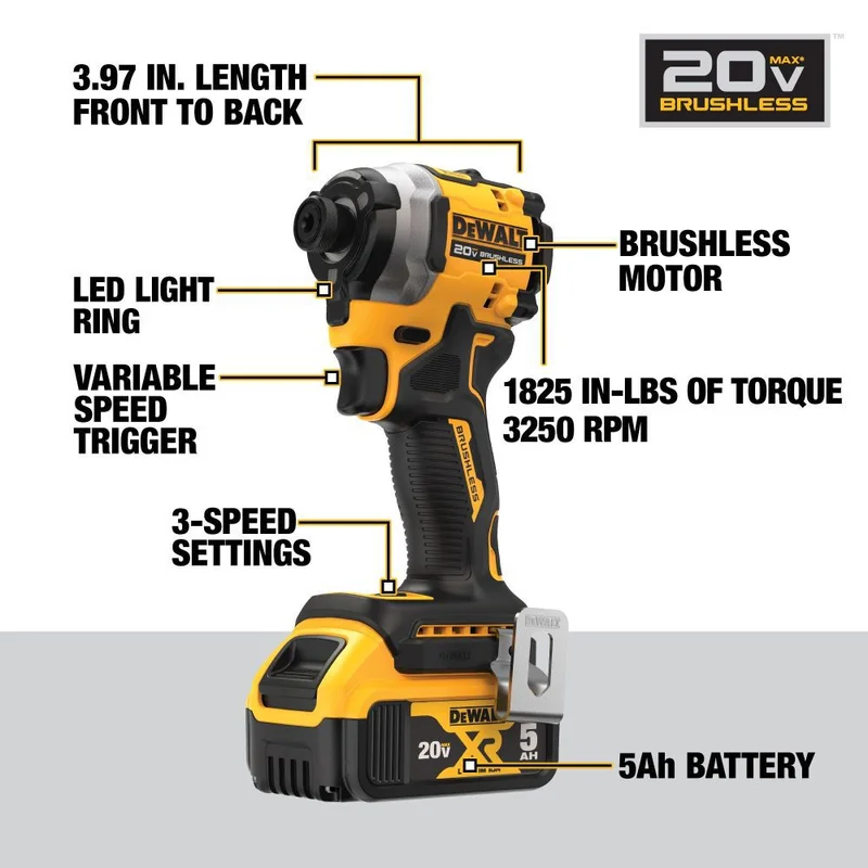 DeWalt DCF850P2 DEWALT ATOMIC 1/4IN IMPACT DRIVER