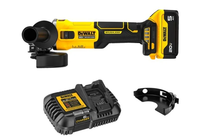 DeWalt DCG407P1 20V BL 4.5 IN ANGLE GRINDER - 5AH KIT