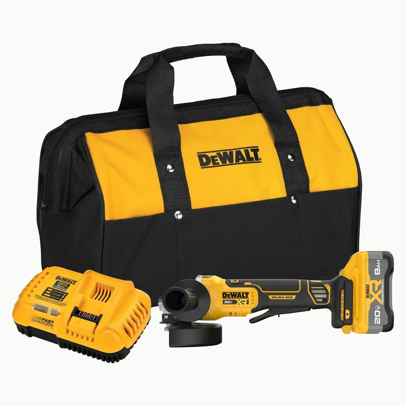DEWALT DCG410WW1 20V MAX XR 4.5-5" VS ANGLE GRINDER 8.0AH KIT