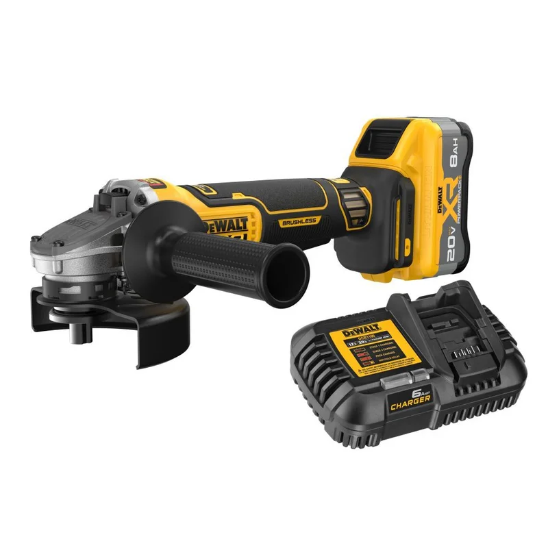 DeWalt DCG410WW1 20V MAX XR 4.5-5IN ANGLE GRINDER-8AH KIT