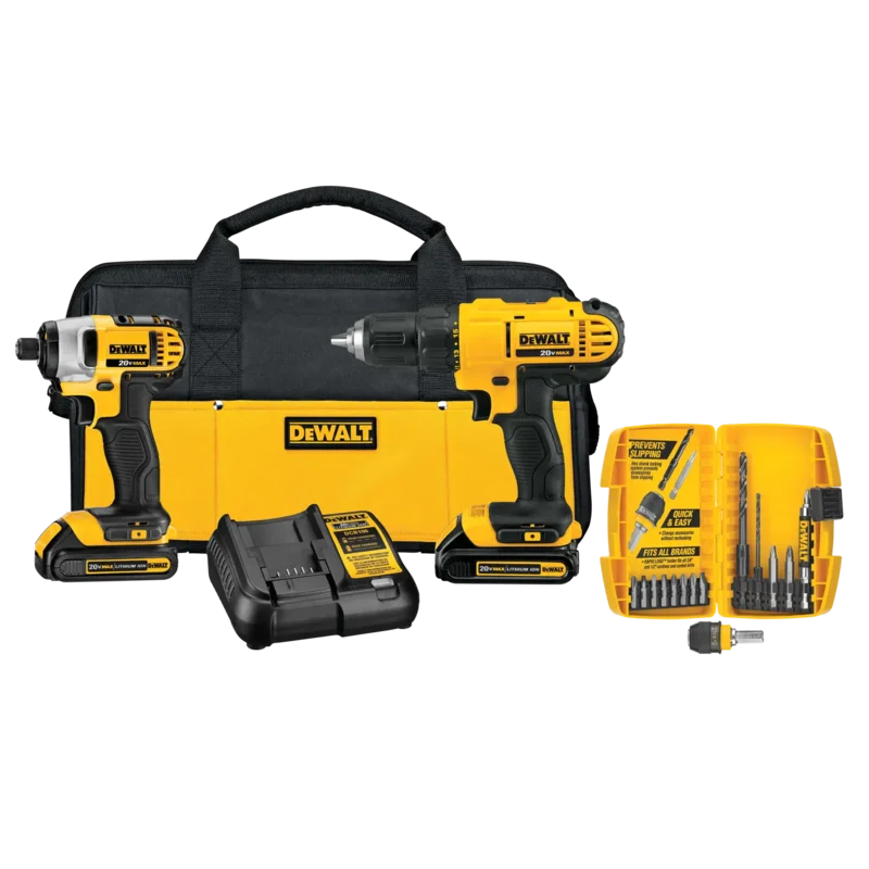 DeWalt DCK241C2 20V MAX LI-ION CMPCT 2-TL KIT/ACCY