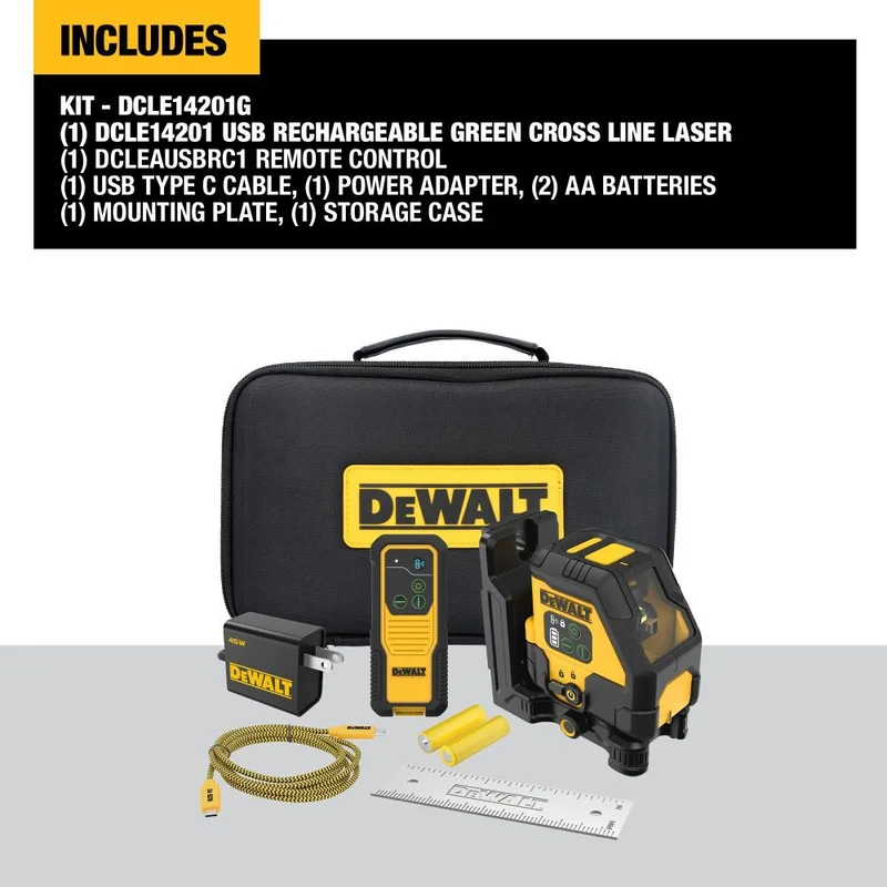 DeWalt DCLE14201G DEWALT RECHARGEABLE GREEN CROSS LINE LAS