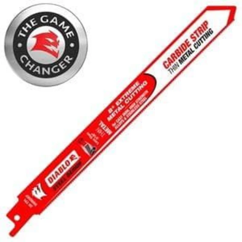 DIABLO DS0820CF 8in Steel Demon Carbide Recip Blades for Thin Metal Cutting