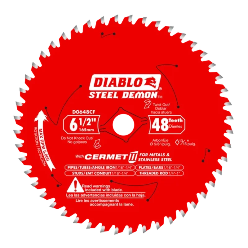 DIAD0648CFA - DIABLO STL CERMET 6-1/2 48T BLK