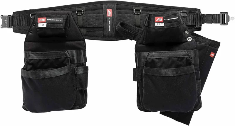 Diamondback DB5-11-BK-L 4" The GRRande Ranger Green Carpenter Tool Belt