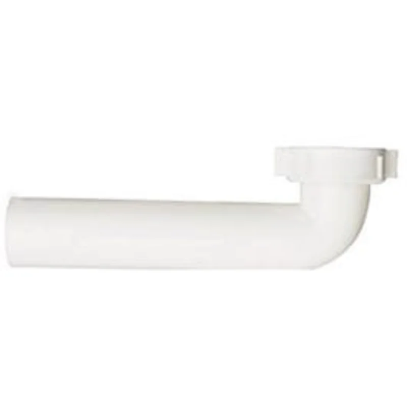 Direct Connect Waste Arm Drain Pipe, White Plastic, 1.5 x 7-In.