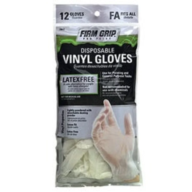 Disposable Painting Gloves, Clear Vinyl, 12-Ct.