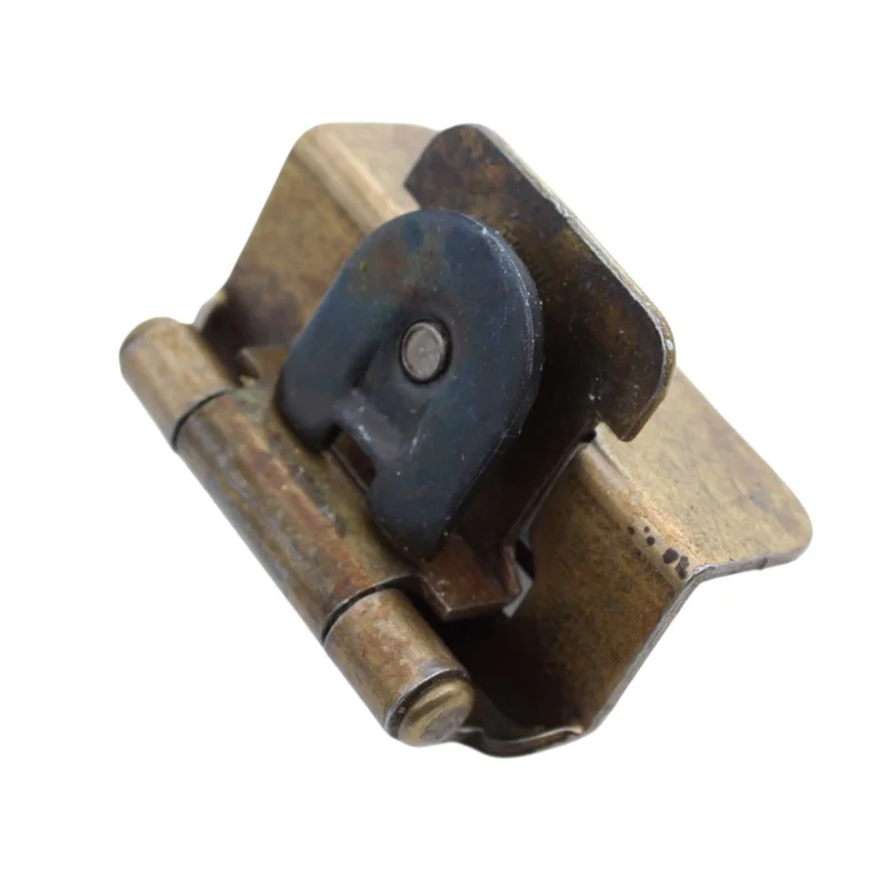 Double Demountable Cabinet Hinge 1/2" Overlay Burnished Brass, Used, CM8704-BB