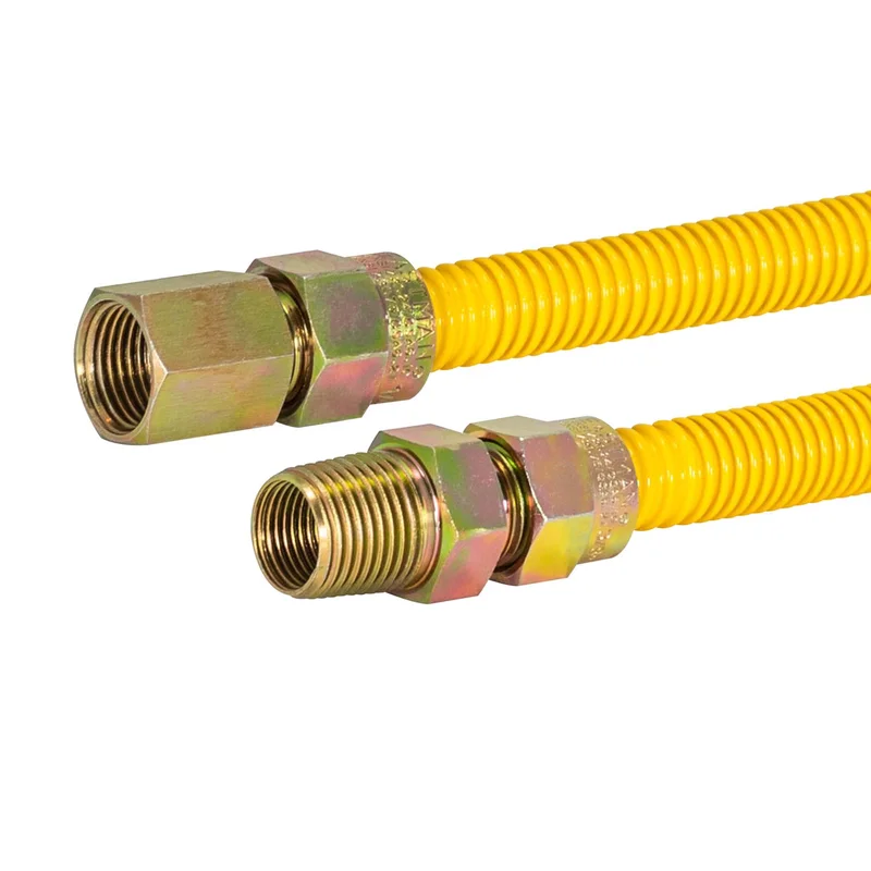 Eastman 3/8 in. OD Stainless Steel Gas Connector - FIP x MIP