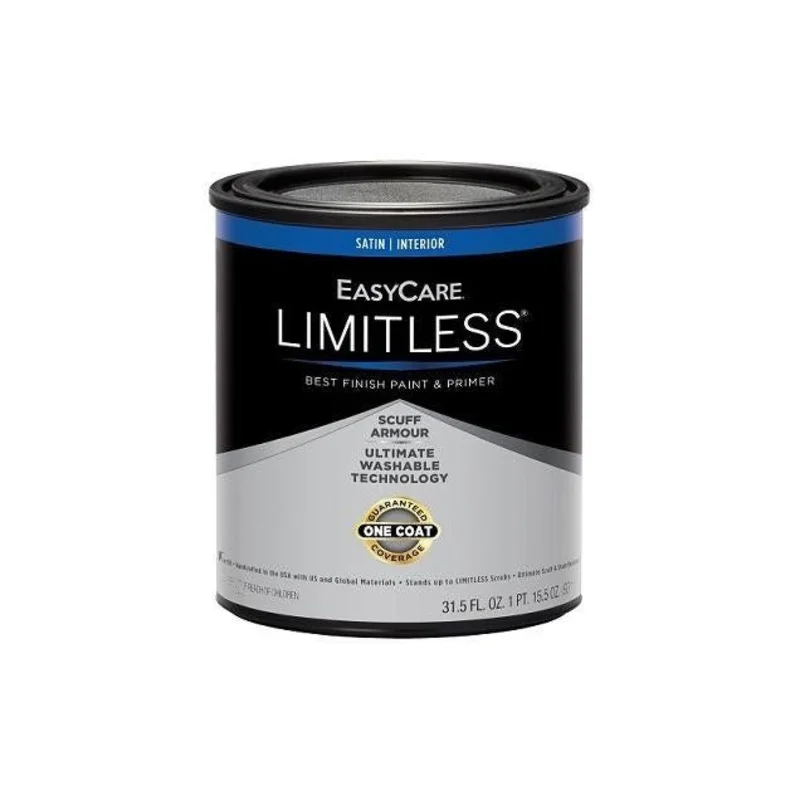 EasyCare Limitless 1 Qt. Medium Base Satin Acrylic Latex Interior Paint & Primer Medium Base / LLISEM