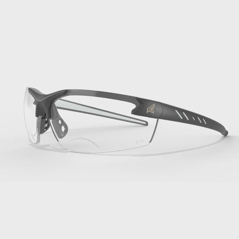 EDGE EYEWEAR DZ111-2.0-G2 ZORGE G2 - BLACK FRAME/CLEAR 2.0 PROGRESSIVE MAGNIFICATION LENSES