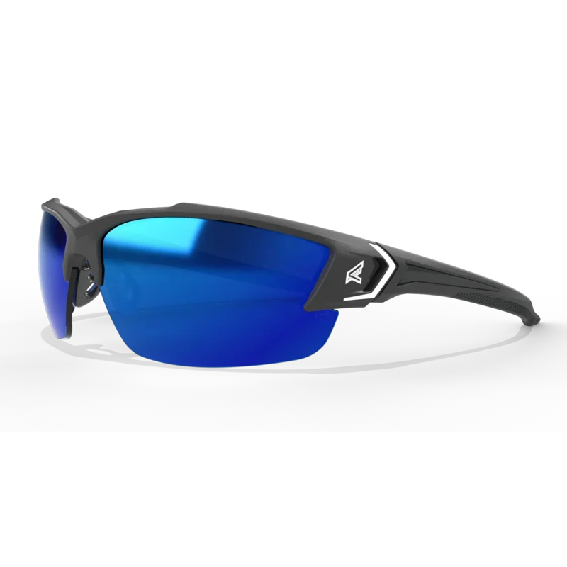 EDGE EYEWEAR TSDKAP218-G2 KHOR G2 - BLACK FRAME/POLARIZED AQUA PRECISION BLUE MIRROR LENSES