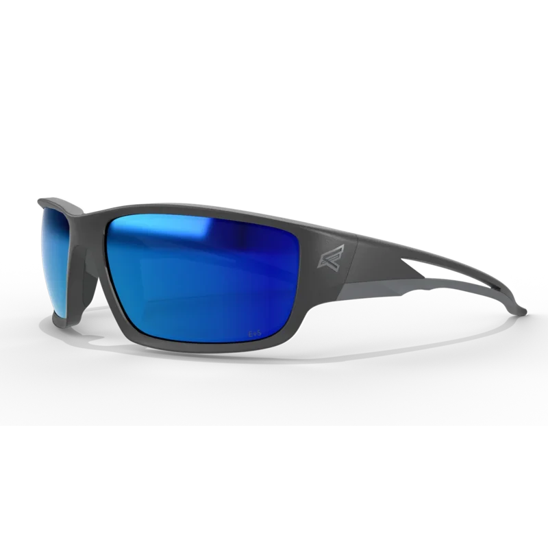 EDGE EYEWEAR TSKAP218 KAZBEK - BLACK FRAME/POLARIZED AQUA PRECISION BLUE MIRROR LENSES
