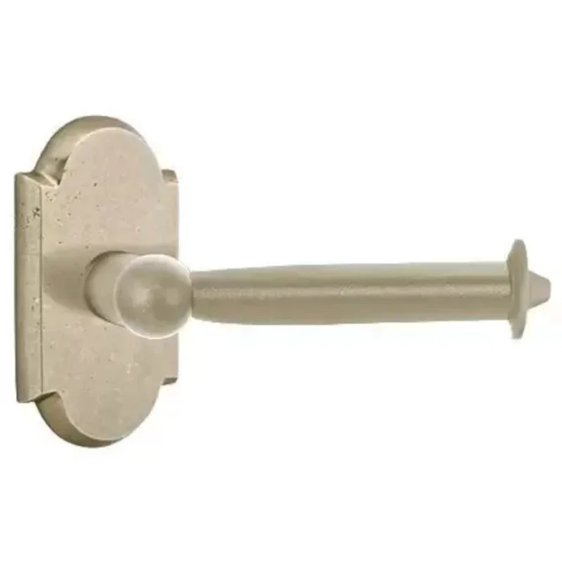 Emtek Sandcast Bronze Bath Tumbled White Bronze 6 1/2" Tissue Holder 23031TWB