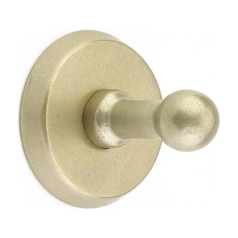 Emtek Sandcast Bronze Tumbled White Bronze Single Bath Robe Hook 23082TWB
