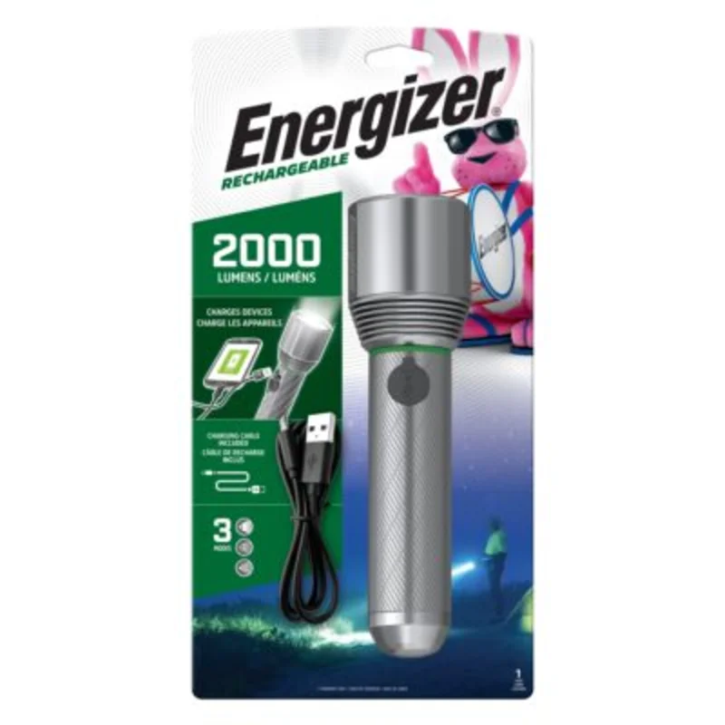 Energizer Vision HD Metal Flashlights Rechargable Flashlight (2000 Lumens)