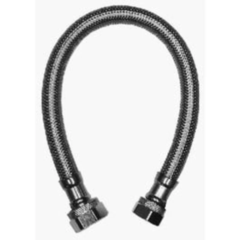 Faucet Connector, Stainless Steel, 1/2 Compression x 1/2 FIP x 12-In.