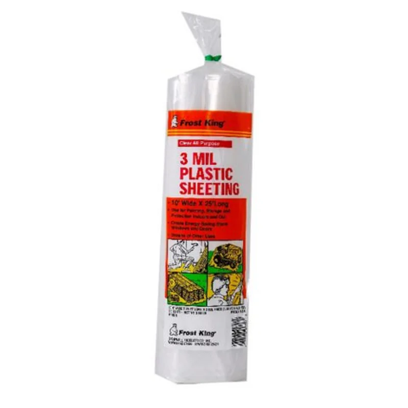 Frost King Packaged Polyethylene Sheeting 3 ft x 50 ft x 3 mil, 50 ft Rolls Clear