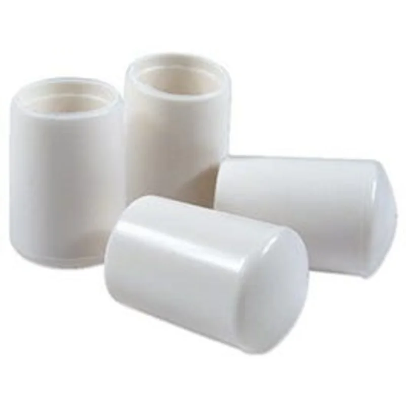 Furniture Leg Tip, White Vinyl, 1-In., 4-Pk.