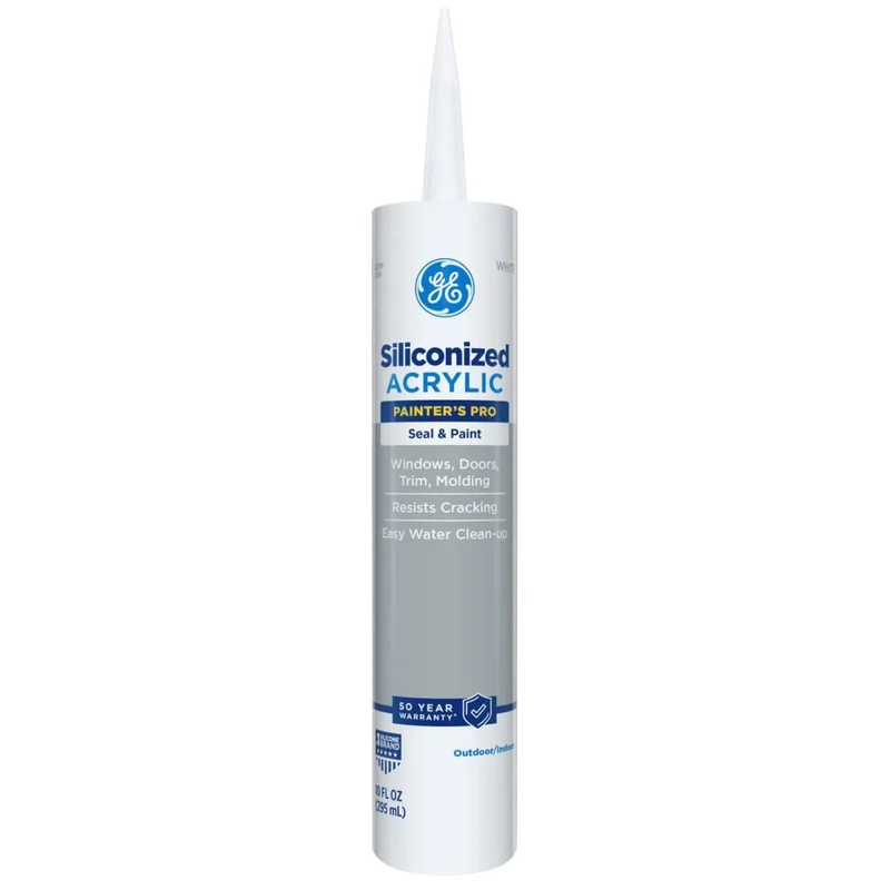 GE Sealants Painters Pro Siliconized Acrylic Caulk 10.1 Oz. Clear Clear