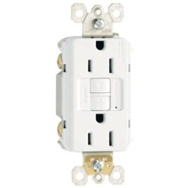 GFCI Outlet, 15A, White