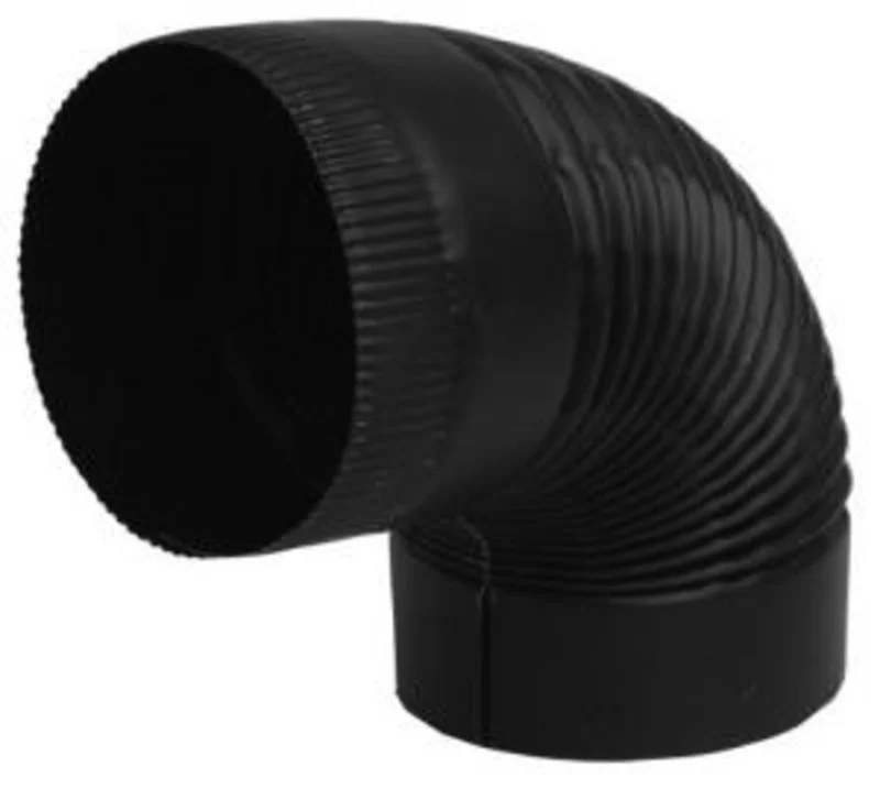 Gray Metal 7-24-602C Stove Elbow - 90 Degree Crimped