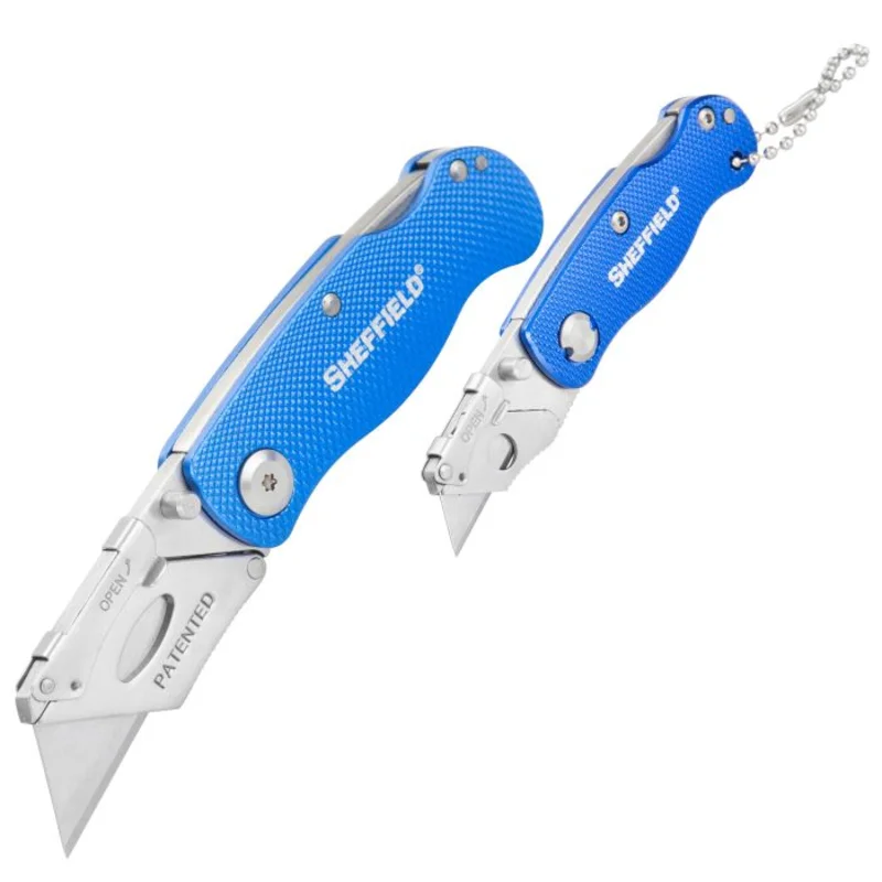 Great Neck Saw Manufacturing Sheffield 12117 2 Piece Folding Lock Back Utility Knife
