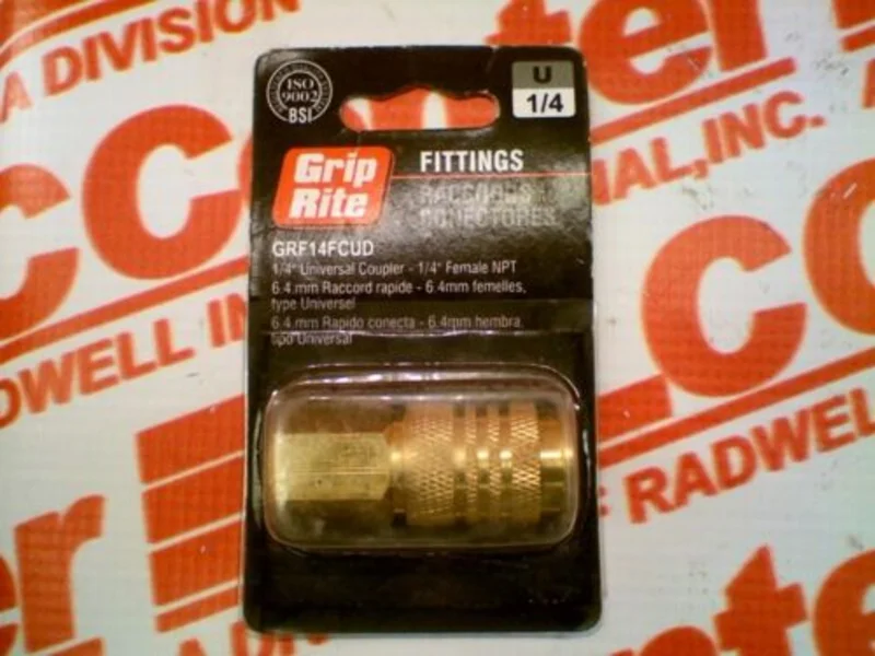 Grip Rite Universal Brass Couplers 1/4" Coupler Female 1/4" Npt