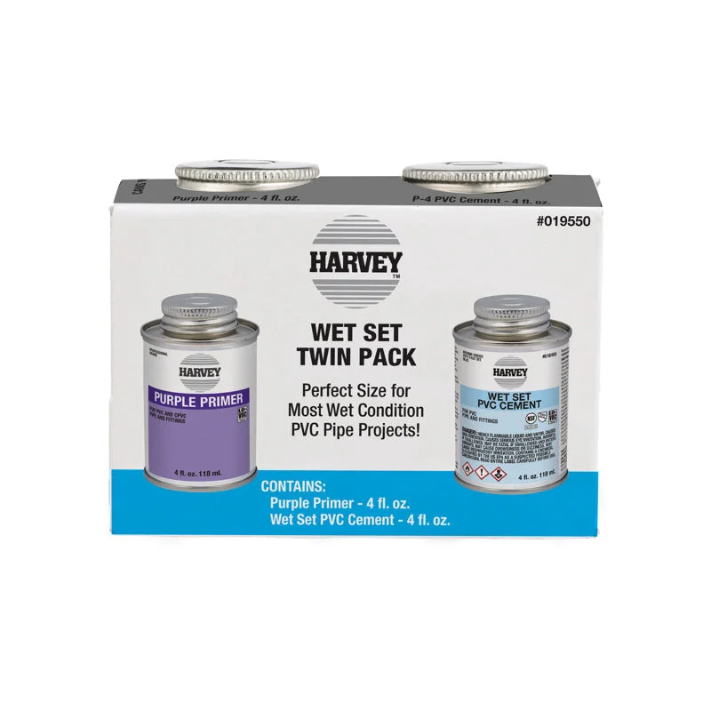 Harvey Wet Set Hot Blue PVC Cement 4 oz.
