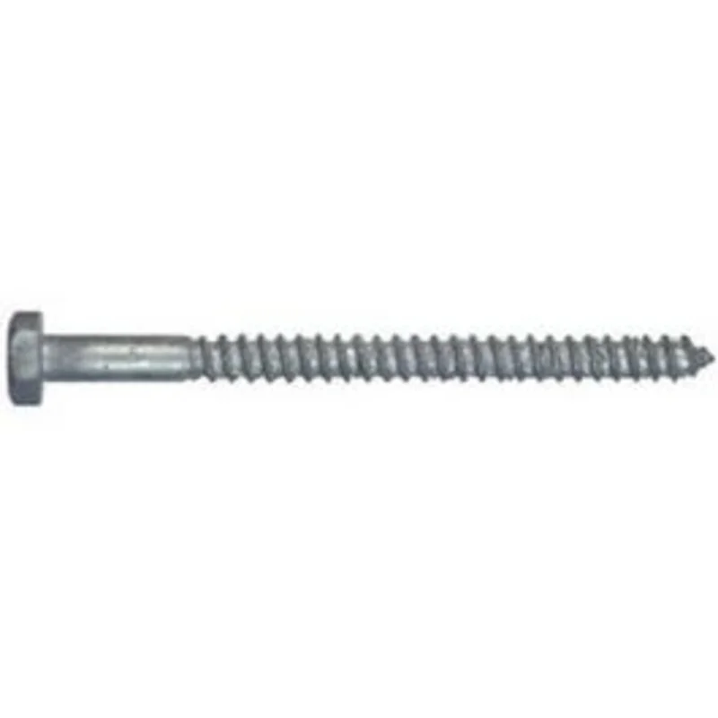 Hex Head Lag Bolt, Galvanized Steel, 3/8 x 6-In., 50-Ct.