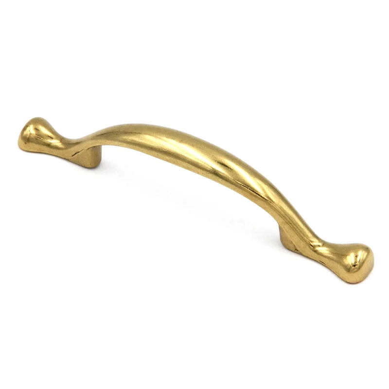 Hickory Conquest P14174-LB Lustre Brass 3"cc Arch Footed Cabinet Handle Pull