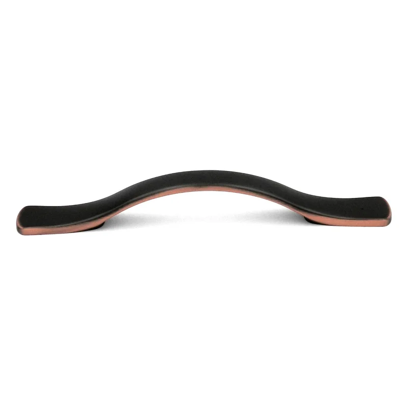 Hickory Euro Contemporary Oil Rubbed Bronze Highlighted Cabinet 4"cc Handle Pull P2164-OBH