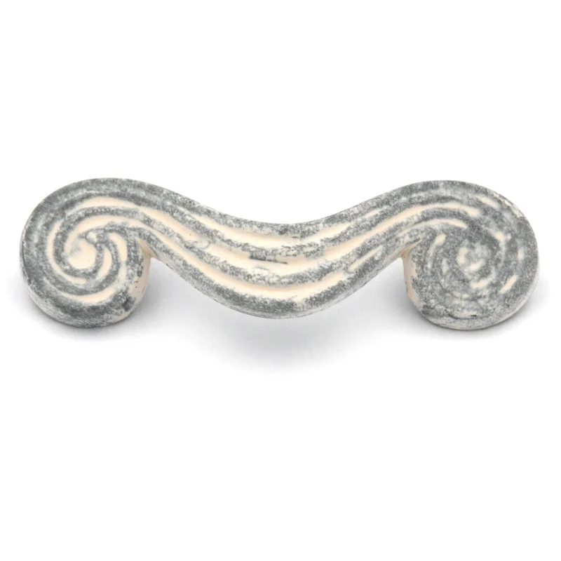 Hickory Grecian Revival Heavy Blonde Antique 3"cc Swirl Handle Pull P7356-HBOA