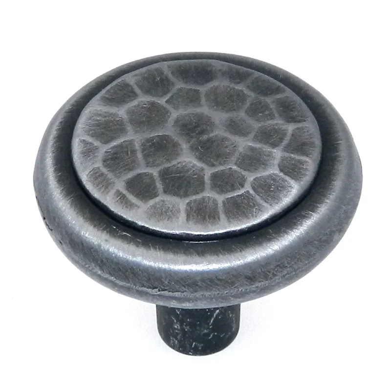 Hickory Hardware Arts & Crafts Antique Pewter 1 1/4" Round Cabinet Pull Knob P7528-AP