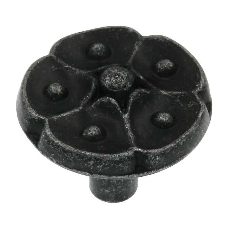 Hickory Hardware Blackmore Vibra Pewter 1 1/4" Flower Cabinet Knob Pull PA0611-VP