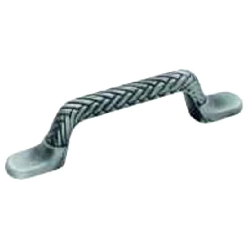 Hickory Hardware Catamaran Satin Pewter Antique P7324-SPA 3"cc Basket Weave Cabinet Handle Pull