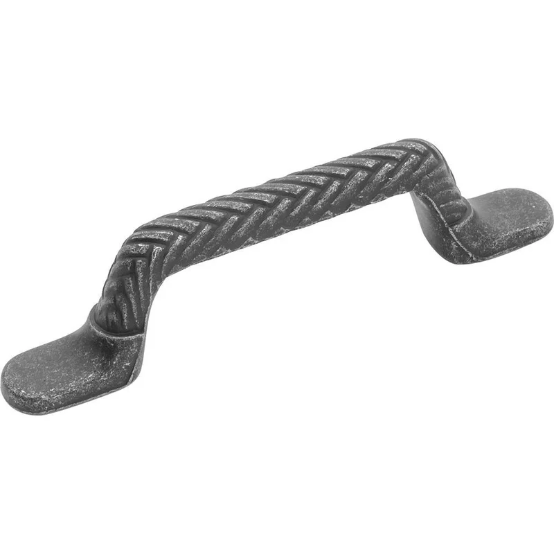 Hickory Hardware Catamaran Vibra Pewter Cabinet 3"cc Handle Pull P7510-VP