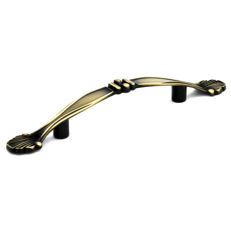 Hickory Hardware Cavalier Antique Brass 3"cc Disc Cabinet Handle Pull P131-AB