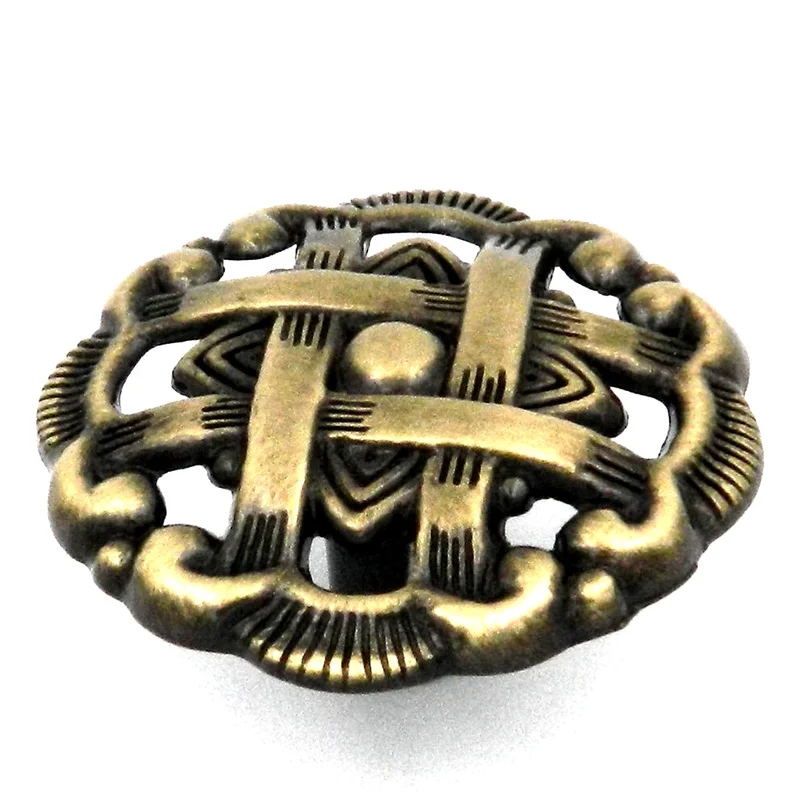 Hickory Hardware Cavalier Antique Brass Ornate 1 1/2" Cabinet Knob P126-AB