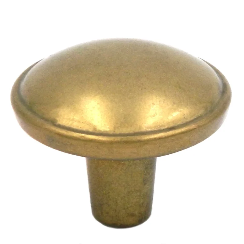 Hickory Hardware Cavalier Lancaster Hand Polished Brass Round Dome 1 1/8" Cabinet Knob P205-LP