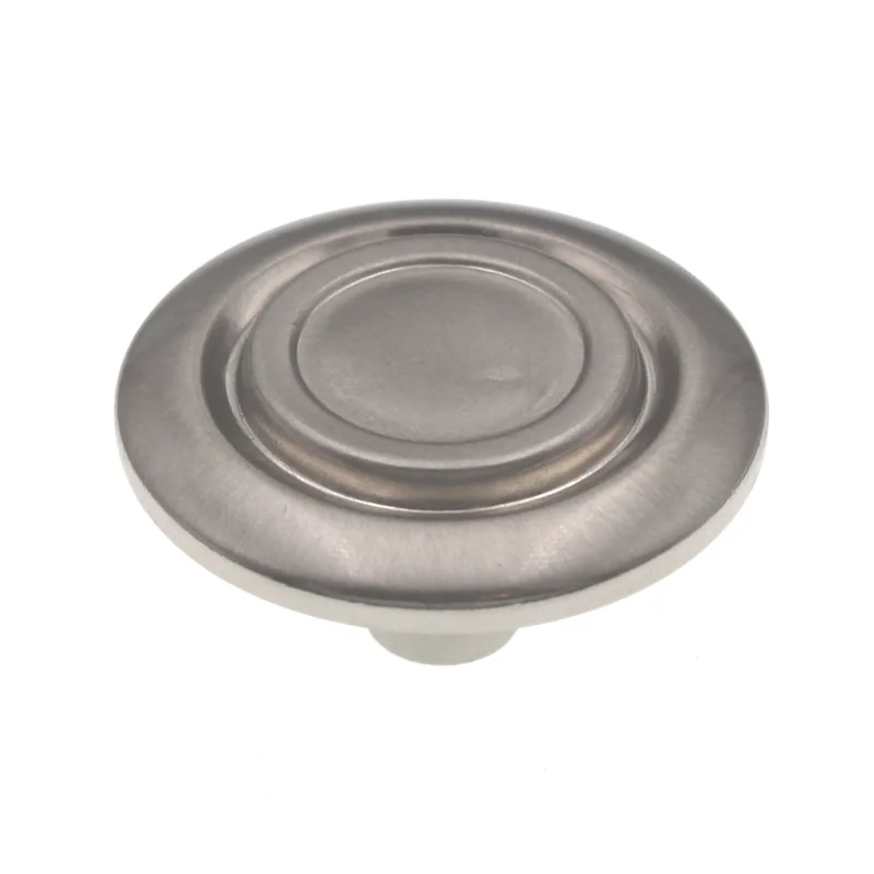 Hickory Hardware Cavalier Satin Nickel Disc 1 3/8" Cabinet Knob Pull P121-SN