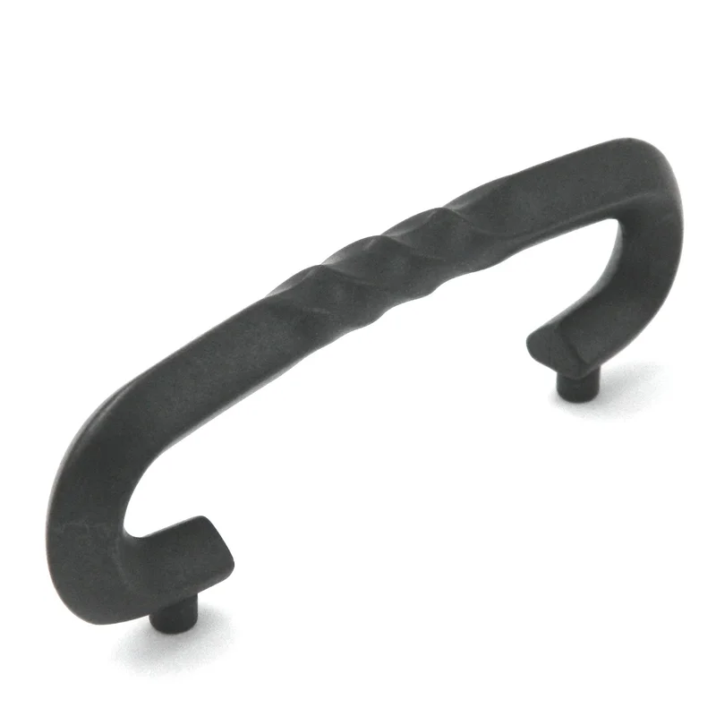 Hickory Hardware Charleston Blacksmith Black Iron 3"cc Cabinet Handle Pull PA1323-BI