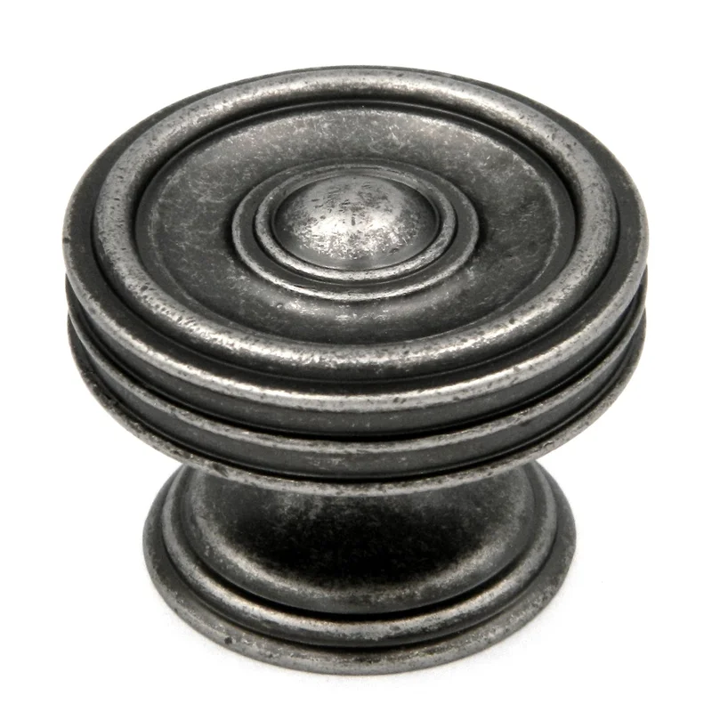 Hickory Hardware Concord Black Nickel Vibed Disc 1 5/8" Cabinet Knob P3130-BNV